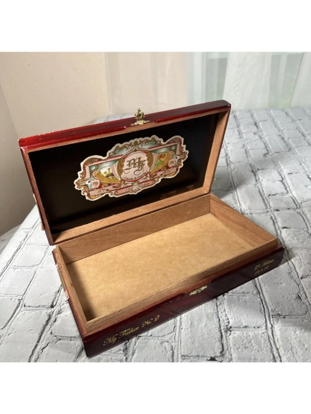 Empty Wood Cigar Box My Father Garcia Cigars No. 2 Belicoso 11